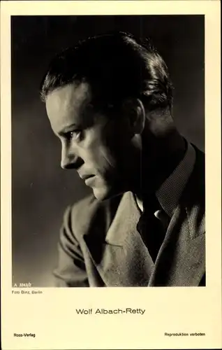 Ak Schauspieler Wolf Albach Retty, Portrait, Profil