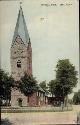 Ak Haren Groningen Niederlande, Ned. Herv. Kerk