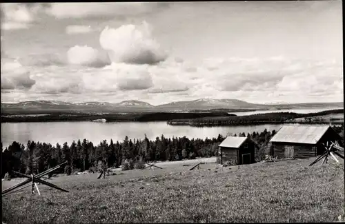 Ak Schweden, Storsjön med Oviksfjällen fran Vallsundsvägen