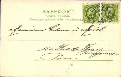 Ak Lyckeåborg Blekinge Schweden, Fluss, Wald