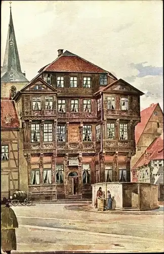 Künstler Ak Heyer, R., Hildesheim, Neustädter Schenke am Neustädter Markt