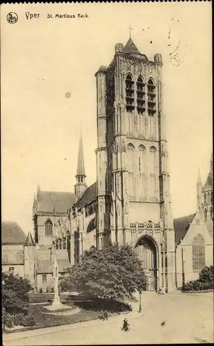 Ak Ypres Ypern Westflandern, St. Martinus Kerk
