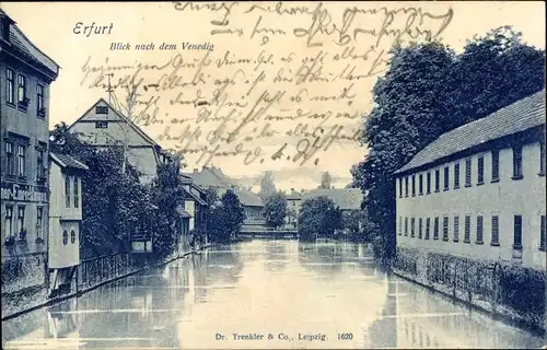 Ak Erfurt in Thüringen, Blick nach dem Venedig, Stadtpartie