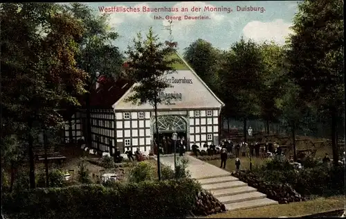 Ak Duisburg im Ruhrgebiet, Westfälisches Bauernhaus an der Monning