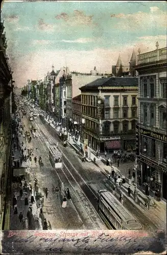 Ak Berlin Mitte, Leipziger Straße, Spittelmarkt, Geschäft Krüger u. Oberbeck