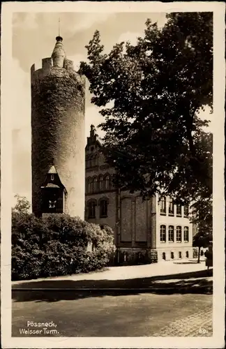 Ak Pößneck in Thüringen, Weißer Turm
