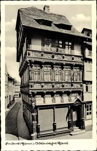 Ak Einbeck in Niedersachsen, Altdeutsches Haus, Fachwerkbau