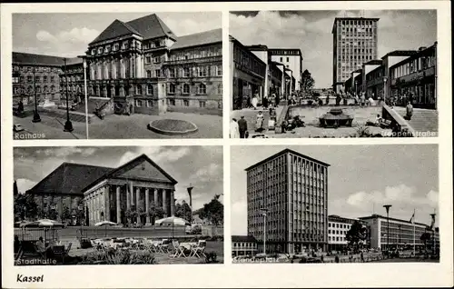 Ak Kassel in Hessen, Rathaus, Stadthalle, Stendeplatz, Treppenstraße