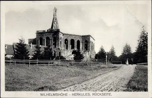 Ak Bad Wilhelmshöhe Kassel in Hessen, Herkules, Rückseite