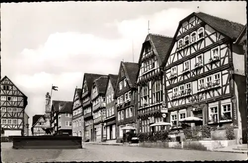 Ak Fritzlar Hessen, Brunnen am Markt, Hotel