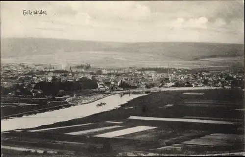 Ak Holzminden an der Weser, Panorama