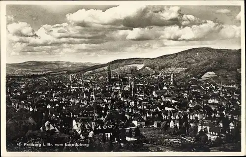 Ak Freiburg im Breisgau, Ortsansicht vom Lorettoberg