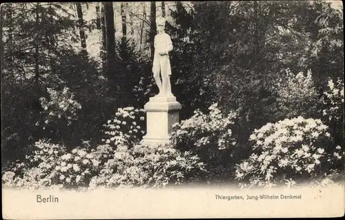 Ak Berlin Tiergarten, Jung Wilhelm Denkmal