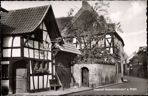 Ak Niederdollendorf Königswinter am Rhein, Weingut Bredershof, Fachwerkhäuser