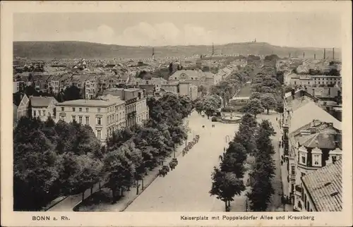 Ak Bonn am Rhein, Kaiserplatz, Poppelsdorfer Allee, Kreuzberg