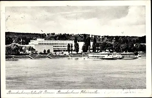 Ak Bonn am Rhein, Bundeshaus, Rheinseite