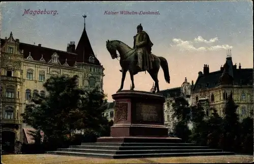 Ak Magdeburg, Kaiser Wilhelm Denkmal