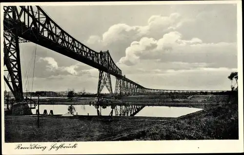 Ak Rendsburg in Schleswig Holstein, Hoichbrücke, Schwebefähre