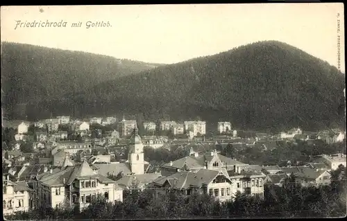 Ak Friedrichroda im Thüringer Wald, Ortsansicht mit Gottlob