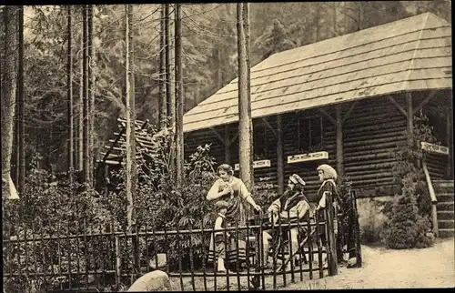 Ak Oybin in der Oberlausitz, Waldtheater, Wilhelm Tell, Schiller