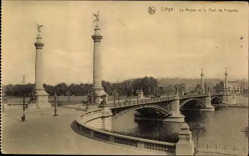 Ak Liège Lüttich Wallonien, La Meuse et le Pont de Fragnee