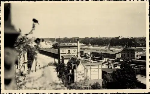 Foto Ak Unbekannter Ort, Bahnhof und Moltkestraße, Glück auf