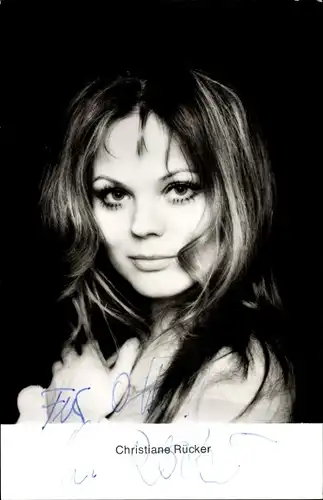 Ak Schauspielerin Christiane Rücker, Portrait, Autogramm