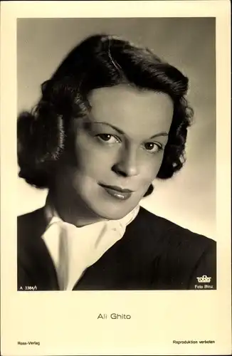Ak Schauspielerin Ali Ghito, Ross 3384/1