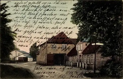 Ak Treya Treia an der Treene, Straßenpartie