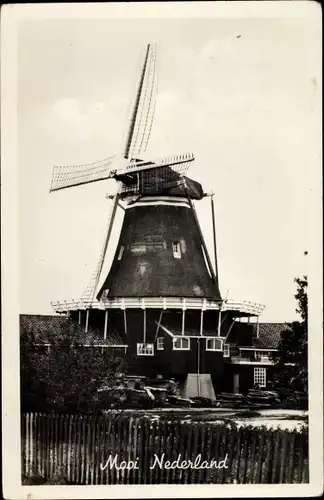 Ak Leiden Südholland Niederlande, Molen, Windmühle