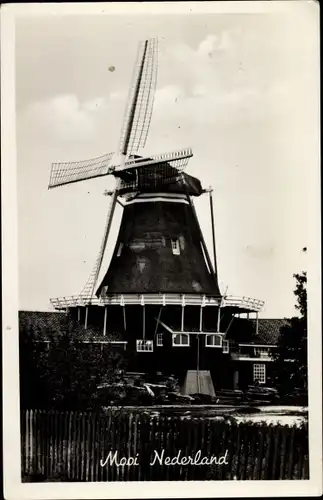 Ak Leiden Südholland Niederlande, Molen, Windmühle