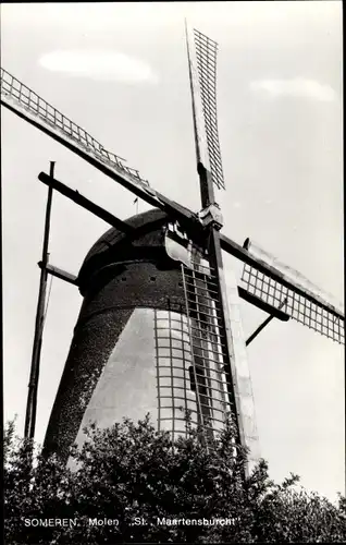 Ak Someren Nordbrabant, Molen St. Maartensburcht