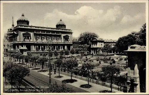 Ak Beograd Belgrad Serbien, Ancien Palais Royal