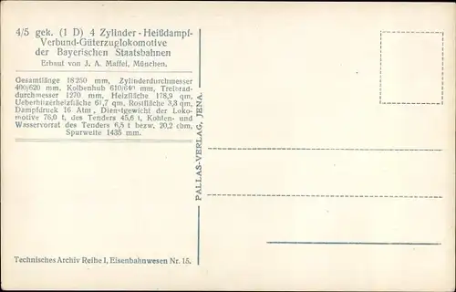 Ak Deutsche Eisenbahn, Güterzuglokomotive der Bayerischen Staatsbahnen, Dampflok