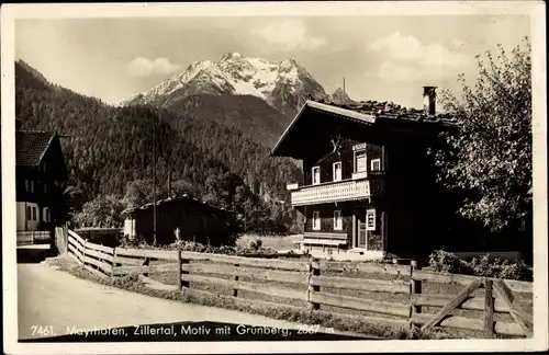 Ak Mayrhofen im Zillertal Tirol, Motiv mit Grünberg