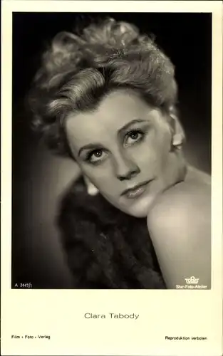 Ak Schauspielerin Clara Tabody, Portrait, Tobis Film A 3447 1