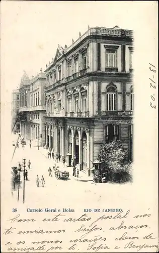 Ak Rio de Janeiro Brasilien, Correio Geral e Boisa