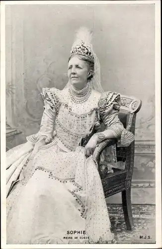 Ak Königin Sophie von Schweden, Portrait