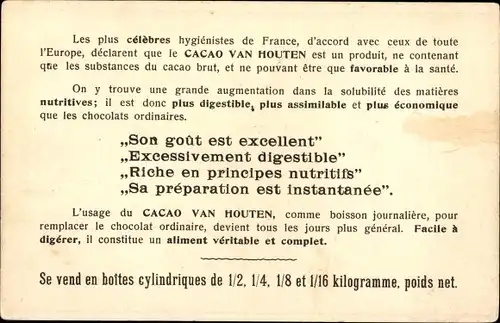 Künstler Ak La Hollande Pittoresque, Cacao Van Houten, Reklame