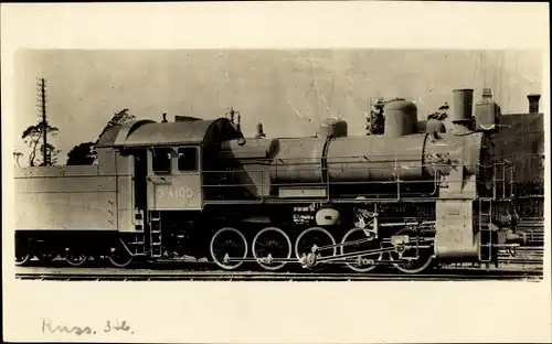 Foto Ak Russische Eisenbahn, Dampflok Nr. 3 4100