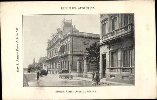 Ak Buenos Aires Argentinien, Avenida Alvear, Straßenreiniger
