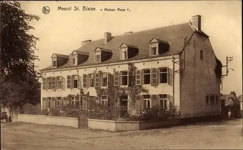 Ak Mesnil Saint Blaise Houyet Wallonien Namur, Maison Rose