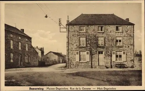 Ak Beauraing Wallonien Namur, Maison Degeimbre, Rue de la Genette