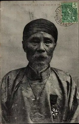 Ak Tonkin Vietnam, Le Tong Doo, Vietnamese, Portrait
