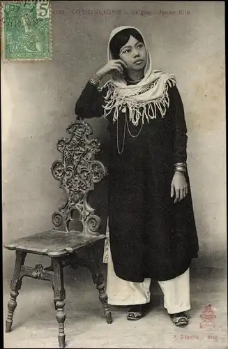 Ak Saigon Cochinchine Vietnam, Jeune Fille