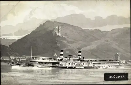 Ak Salondampfer Blücher, Köln-Düsseldorfer Rheindampfschifffahrt