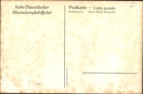 Ak Salondampfer Blücher, Köln-Düsseldorfer Rheindampfschifffahrt