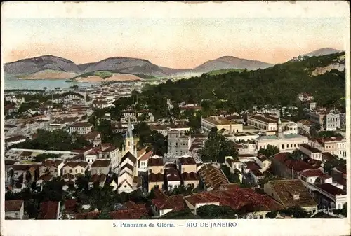 Ak Rio de Janeiro Brasilien, Panorama da Gloria