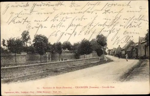 Ak Chambien Somme, Grande Rue