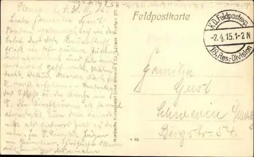 Ak Dives Calvados, Schloss und Kirche